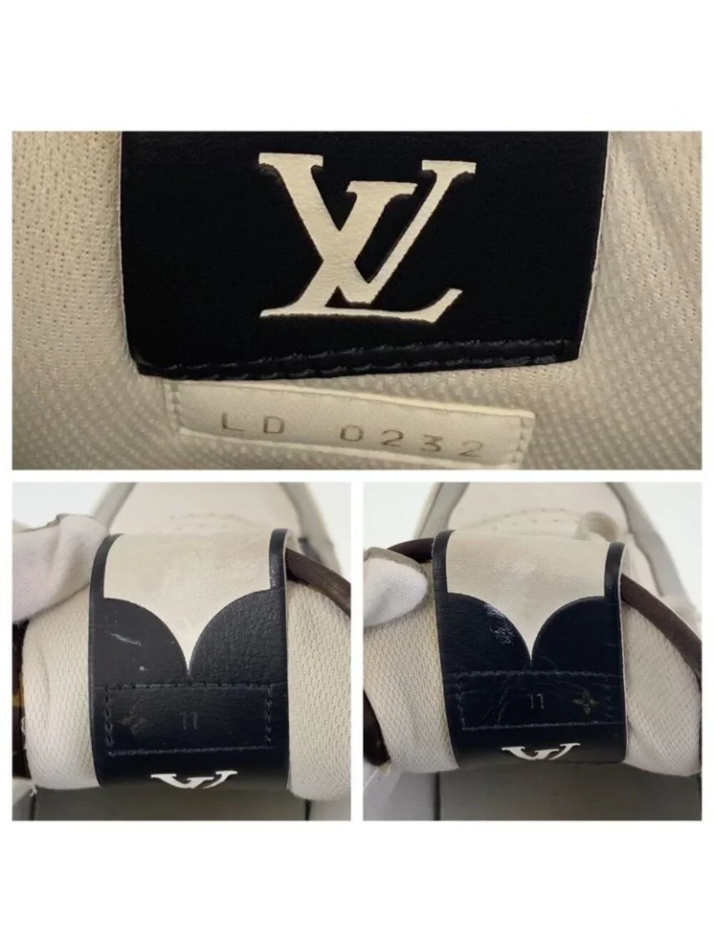 Louis Vuitton Charlie Line White Multicolor Leather Sneakers Low Cut - Picture 9 of 9